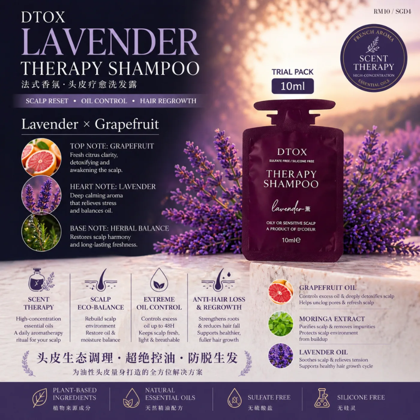 DTOX Therapy Shampoo Lavender 10ml